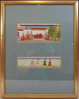 ANTIQUE INDIAN MUGHAL PAINTING - 18TH CENTURY