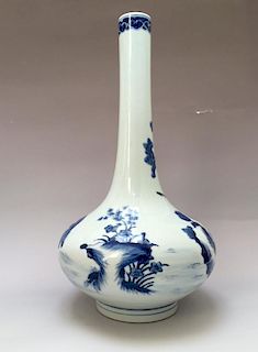 A BLUE AND WHITE PORCELAIN VASE  JIAQING MARK 19TH CENTURY