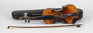 Violin with bow in case, proba
