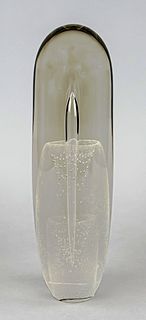 Glass object, 1980s, round stand