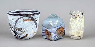 Three artist vases, end of 20th