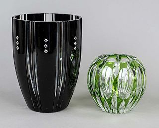Two vases, 20th c., different ma