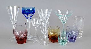 Set of eleven glasses, Moser & S