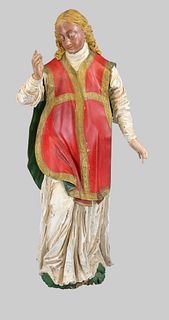 Life-size figure of a saint of t