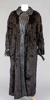 Ladies mink coat with leather, 2