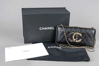 Chanel, Black Quilted Chain Arou
