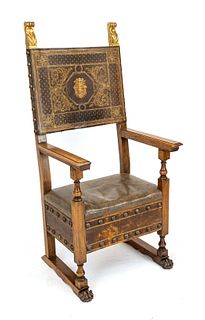 Decorative throne chair around 1