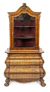 Dutch glass top cabinet, 19th c.