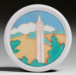 California Faience UC Berkeley "Campanile" Tile c1920s