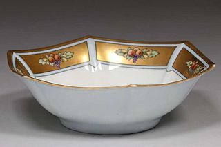 American Arts & Crafts Hand-Decorated German Porcelain Bowl 1913