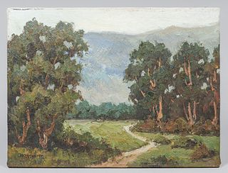 Contemporary Harrison Fox Painitng San Gabriel Mountains c2000
