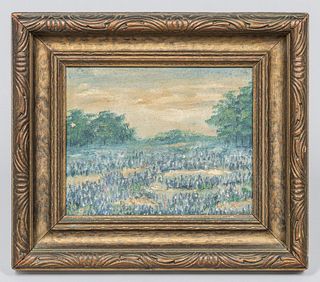 Small Texas Bluebonnet Painting c1920s