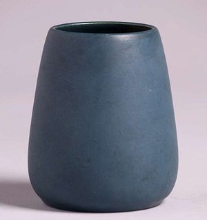 California Faience Dark Matte Blue Vase c1914-1915
