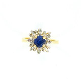 Sapphire and Diamond Ring, 14K Gold