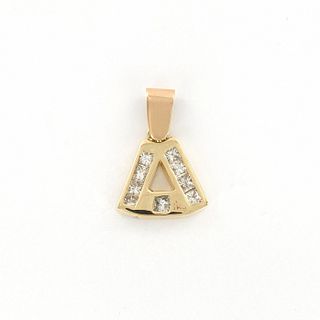 Triangular Diamond Pendant, 14K Rose Gold