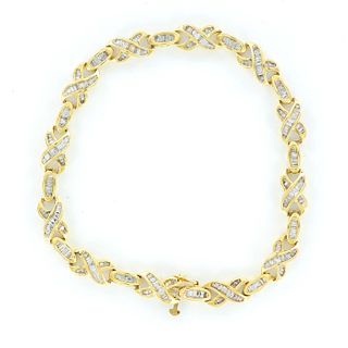 Designer 4.80ct Diamond 14K Yellow Gold Bracelet