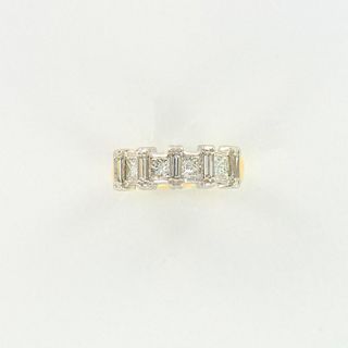 Princess Cut Diamond Ring in 22K and Platinum setting