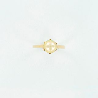 Vintage 14K Gold Pearl Statement Ring
