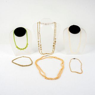 6pc Vintage Beaded Decorative Necklaces
