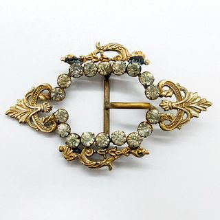 Brass Ornate Sash Pin Belt Buckle