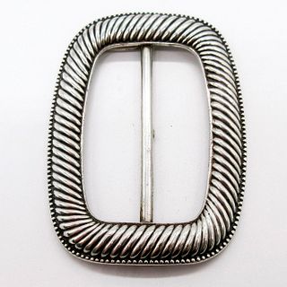 Sterling Silver Decorative Belt Buckle