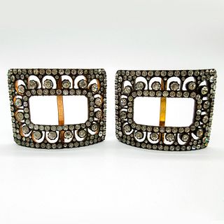 2pc Brass and Copper Decorative Shoe Buckles