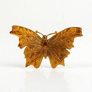 Vintage Brass Hat Pin, Butterfly