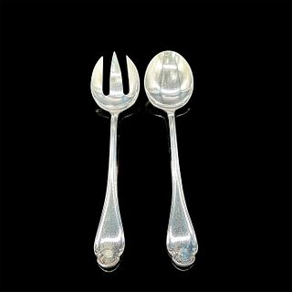 2pc Christofle Pompadour Silverplate Salad Fork and Spoon