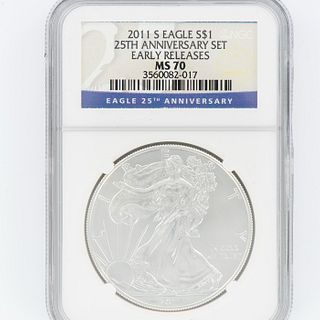 2011 W American Silver Eagle .999 Fine Silver Dollar Coin