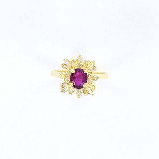 Ruby and Diamond Ring, 14K