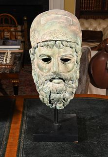 Greek Style Bronze Head, of Riace Warrior