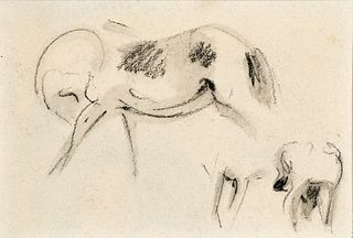 Focke, Wilhelm H. 1878 - Bremen - 1974. 6 fol. Horse studies. 1910s - 30s. Pencil, black and white