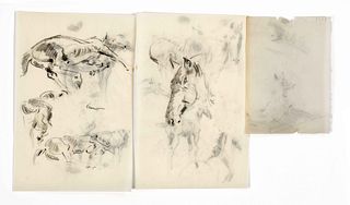 Focke, Wilhelm H. 1878 - Bremen - 1974. 7 ill. Studies of horses and dogs. 1920s. Prints and
