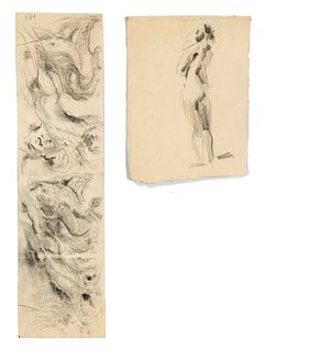 Focke, Wilhelm H. 1878 - Bremen - 1974. 6 ll. Nude and motion studies. Around 1910s-20s. Folio/