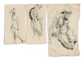Focke, Wilhelm H. 1878 - Bremen - 1974. 20 fol. Female nude studies. 1910s to 1920s. Paper, partly