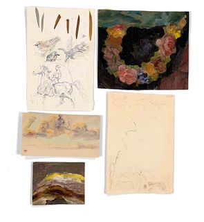 Focke, Wilhelm H. 1878 - Bremen - 1974. 15 fol. Cloud, landscape, animal, plant and color studies as