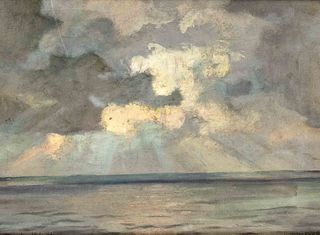 Horrmeyer, Ferdinand (Ferdy). 1890 Hannover - 1978 Bremen. Clouds over the sea near Norderney. 1946.