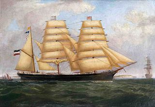 Anonymous marine painter of the 2nd H. of the 19th century Captains picture of the barque Matador