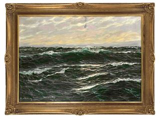 Kalckreuth, Patrick von. 1892 Starnberg - 1970 DÃ¼sseldorf. Sea waves. Oil/canvas, signed lower