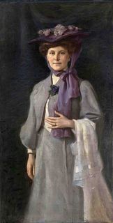 Kamke, Ivar. 1882 Stockholm - 1936 Helsingborg Portrait of a Lady. 1906. oil/canvas, bottom left