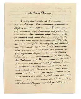 Vogeler, Heinrich. 1872 Bremen - 1942 Kazakhstan. Autograph. Letter to Marie Marcus, without date,
