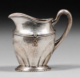 Ludwig  Huemer Hand-Hammered Sterling Silver Pitcher c1920s