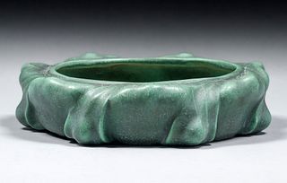 Teco Pottery #309 Matte Green Art Nouveau Bowl c1910