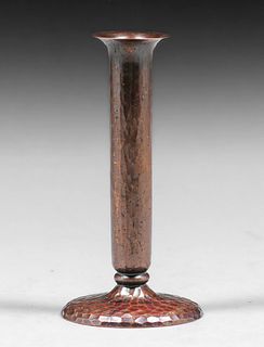 Roycroft Hammered Copper Stem vase c1920s