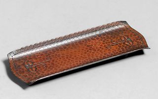 Roycroft Hammered Copper Pen Tray c1920s