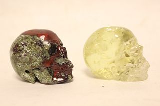 Two Skull,One is Marble and the Other is Semi Ston