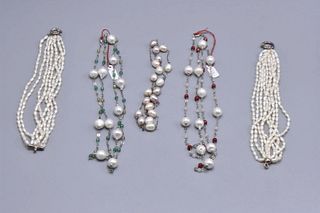 Pearl Necklaces Set, 5 pcs