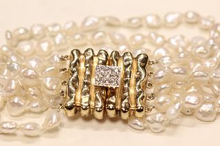 14K Gold and Diamond Women Bracelet