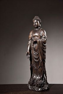 Qing Chinese Chengxiang Wood Carved Buddha