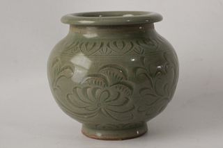 Chinese Longquan Glazed Porcelain Jar